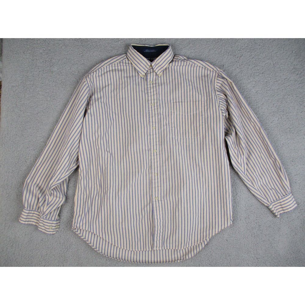 Vintage Tommy Hilfiger Shirt Men's Large Striped Long Sleeve Button Down